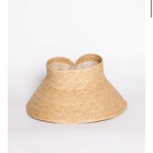 NWOT Hat Attack Natural Woven Roll-Up Visor